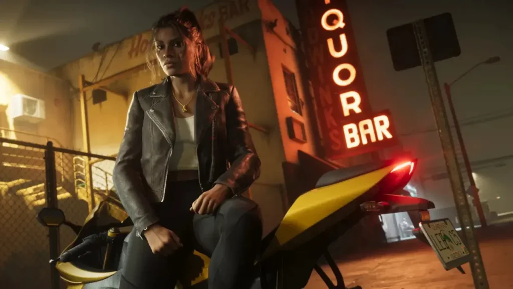 GTA 6 Character Lucia Caminos Sitting On A Bike - Will GTA 6 be Crossplay?