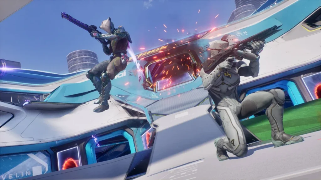 Scene from The Game - Is Splitgate 2 Crossplay?