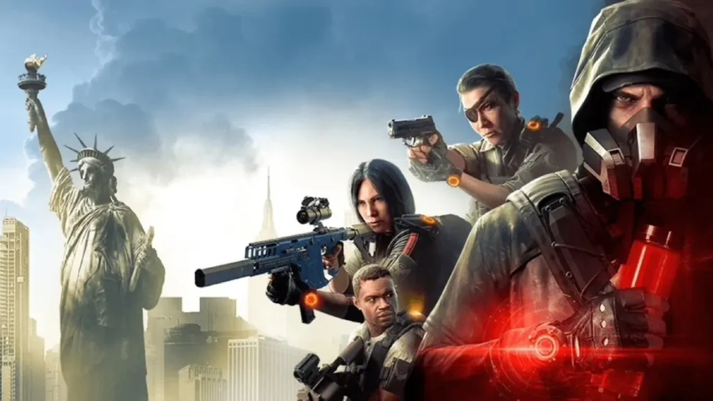Group of Four Division 2 Characters Near Statue of Liberty - Is The Division 2 Crossplay?