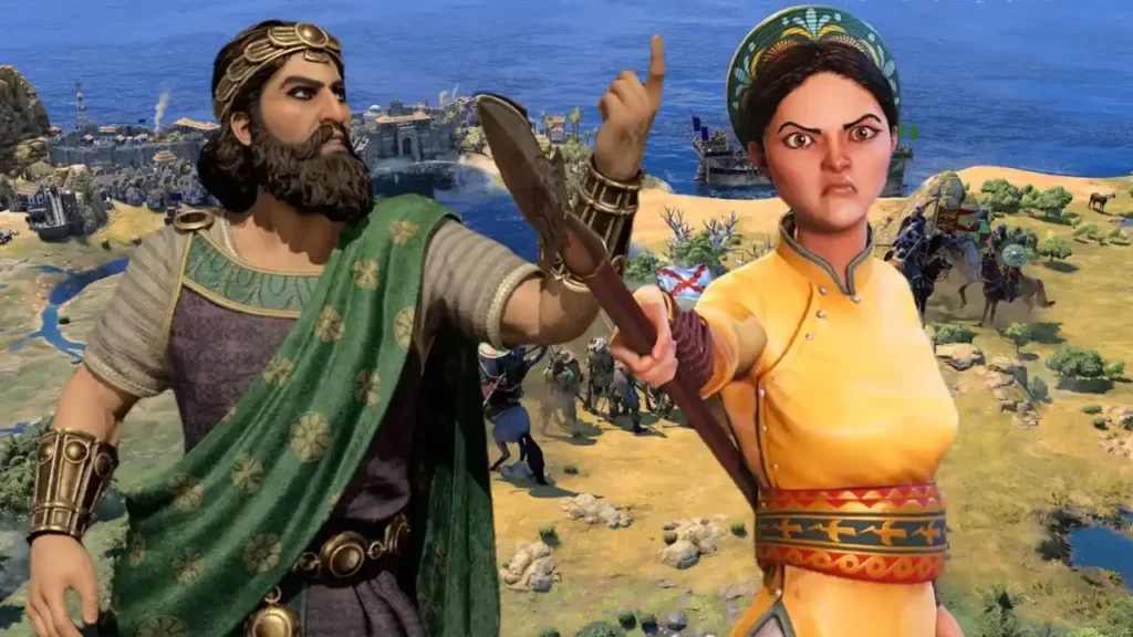 Custom Image from Civ VII Featuring Xerxes I and Trung Trac - Is Civilization 7 Crossplay?