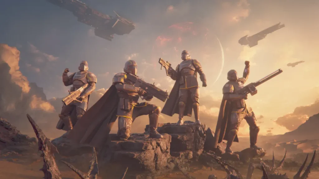 Helldivers Bannner Pic Featuring Different Characters in Armour - How to Fix Helldivers Crossplay Not Working?