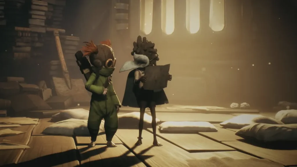 Game Screenshot Featuring Low and Alone Checking A Map - Is Little Nightmares 3 Crossplay?