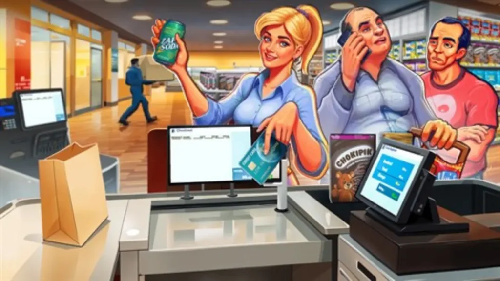 Game Cover Featuring Different Characters - Is Supermarket Simulator Crossplay