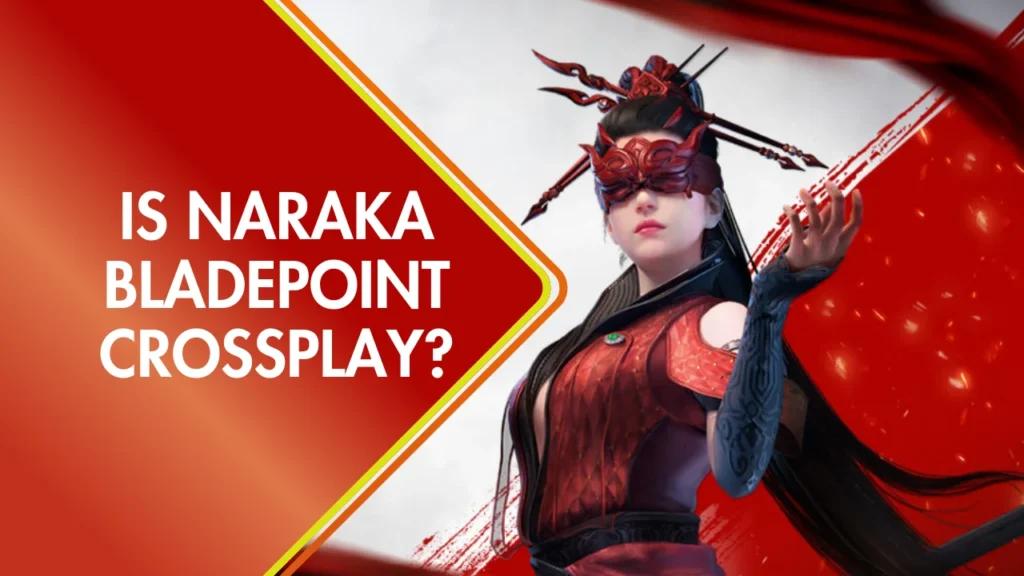 Naraka Bladepoint character with IS NARAKA BLADEPOINT CROSSPLAY text - Is Naraka Bladepoint Crossplay