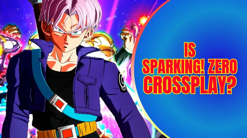 Dragon Ball Character Future Trunks in Blue Jacket With The Title Text - Is Sparking Zero Crossplay?