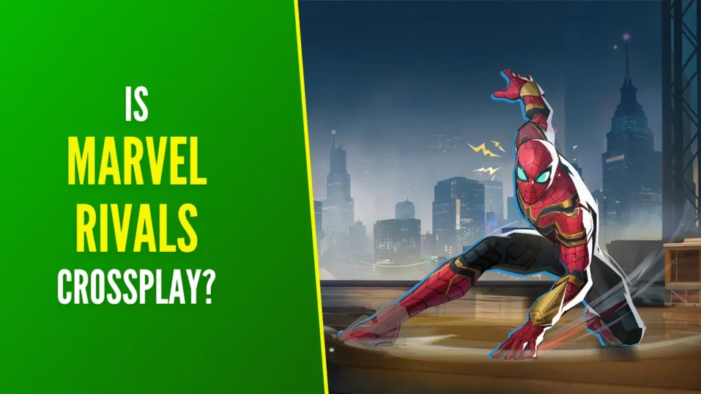 Marvel Rivals Poster Featuring Spider Man Crouching with The Title Text - Is Marvel Rivals Crossplay?